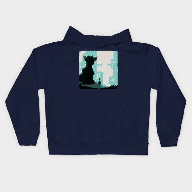 Guardian Blue Kids Hoodie by plieguito